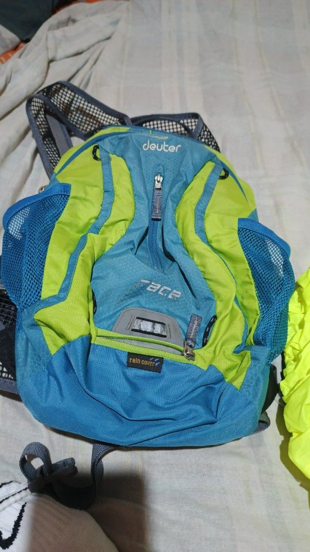 Hiking bag Deuter backpack (Category: Office & Business Technology) located in Manila. Submitted by jzenroz (Listing ID 1428472407, Image 2). Description: For sale only Preloved bag in good condition Deuter Race bagpack 750 pesos only Fixed price Hanap ka IBA if di kaya Still in good condition Original All straps Intact Used only a couple of times Trail running tapos sinabit na lang Yung raincover parang di pa nagagamit As is where is po Pick up 