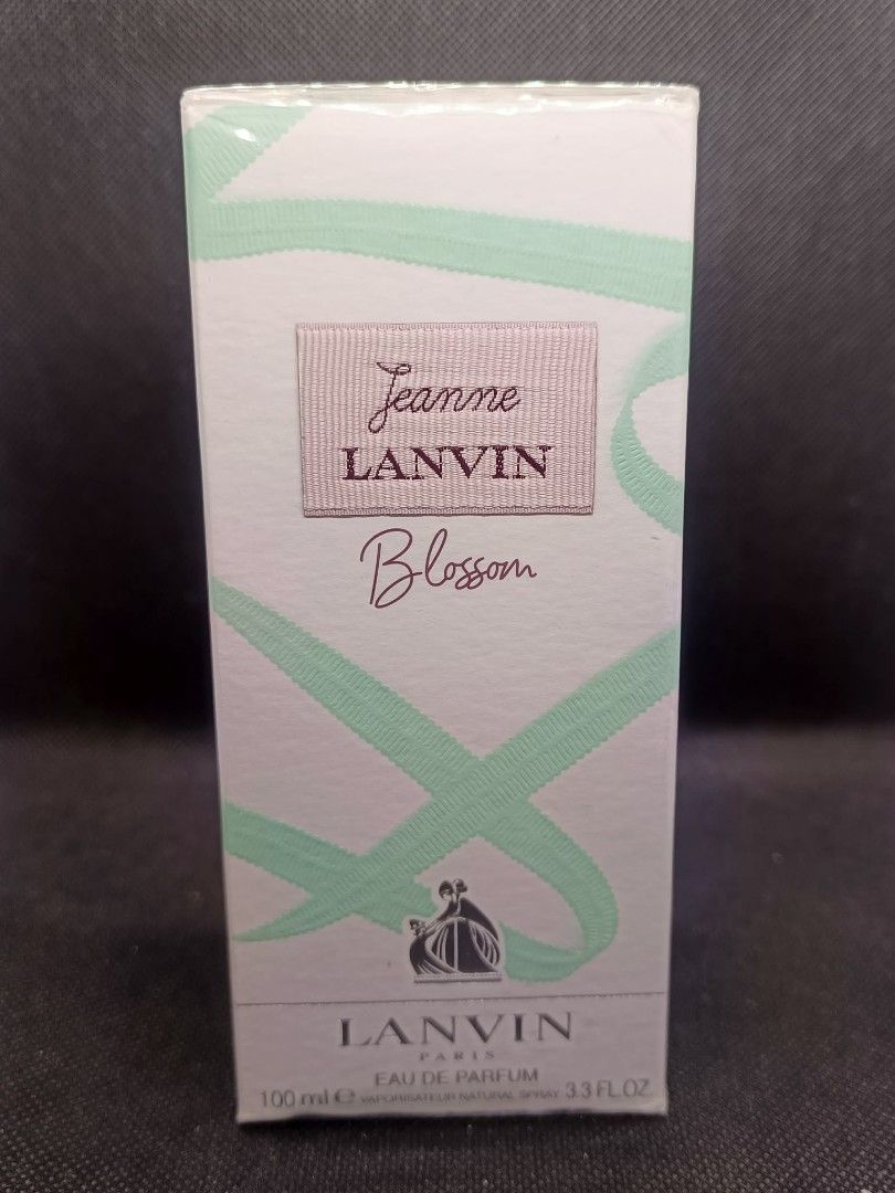 Jeanne Lanvin Blossom Eau de Parfum 100ml (Category: Fragrance & Deodorants) located in Kawit. Submitted by chapter.leaf14 (Listing ID 1428599308, Image 1). Description: Jeanne Lanvin Blossom Eau de Parfum. This perfume comes in a 100ml bottle. The box features a light green and white design with the Lanvin logo. The fragrance is an Eau de Parfum..