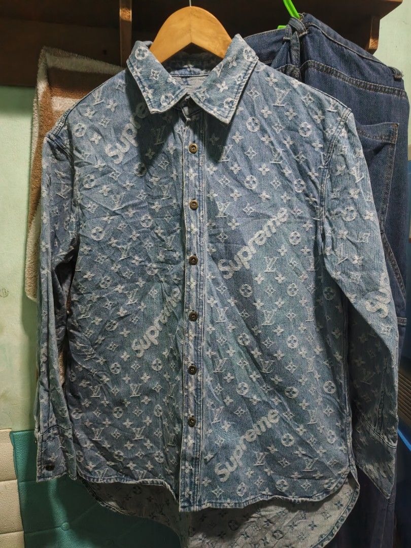 LV x SUPREME MONOGRAM (Category: Luxury Apparel) located in Mabalacat. Submitted by thriftThings (Listing ID 1428523324, Image 1). Description: LV x SUPREME MONOGRAM Size: Fit Medium Missing tags No issue.