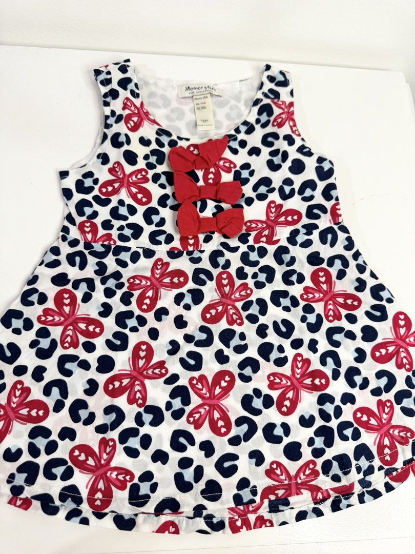 Memory Life Butterfly Print Dress (Category: Babies & Kids Fashion) located in Pasig City. Submitted by tinylittlestore (Listing ID 1428496147, Image 1). Description: Never worn Brand new Soft Cotton Dress Color Red .
