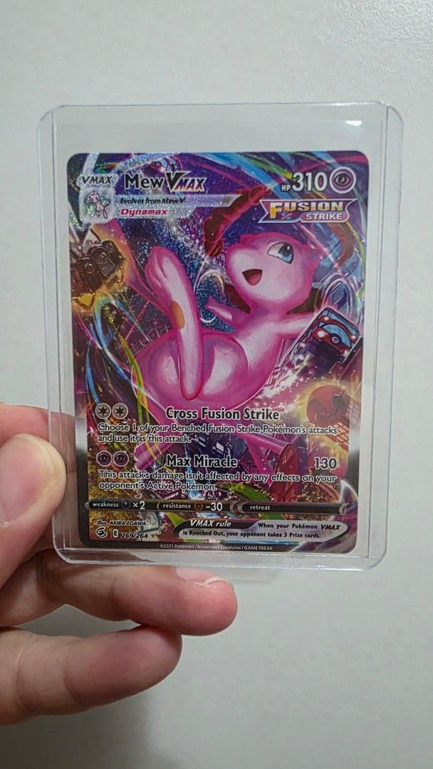Mew VMAX Fusion Strike Pokemon Card, Hobbies & Toys, Toys & Games on ...