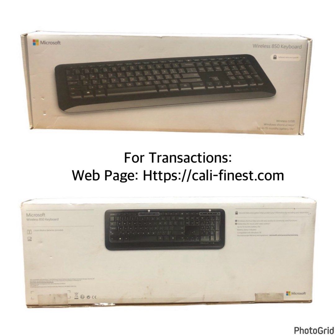 Microsoft Wireless 850 Keyboard (Category: Computer Keyboard) located in Pasig City. Submitted by califinestcollectibles (Listing ID 1428503813, Image 1). Description: Microsoft Wireless 850 Keyboard EL#460 Brandnew Issue: Damage Box Only , NOT Affecting the item #wireless #Keyboard Actual and detailed picture posted Original/Authentic From USA Pick up at one oasis condominium ortigas extension pasig city Or Delivery via Lalamove ,Lbc Cod/Cop Jnt