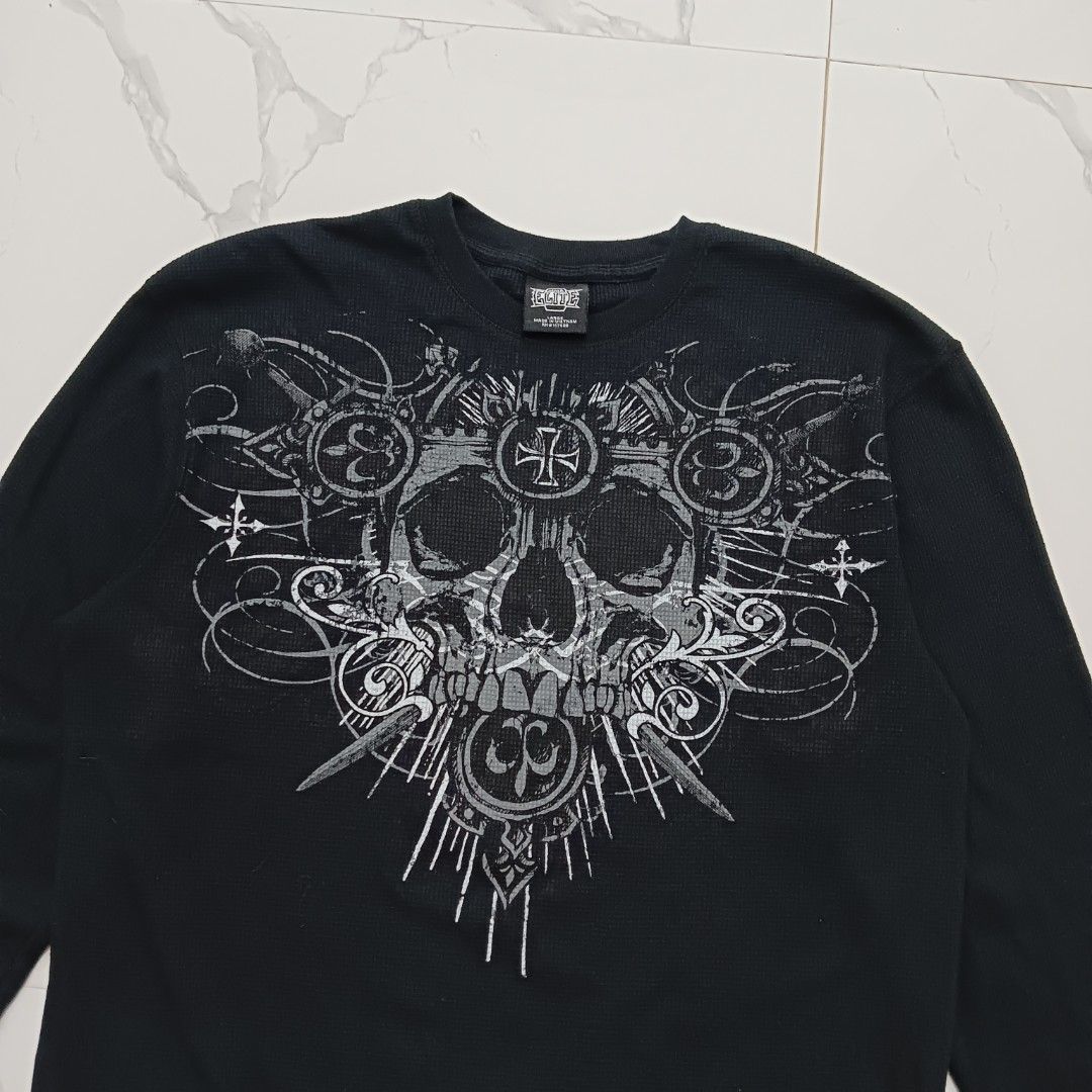 MMA Elite y2k thermal longsleeve (Category: Tshirts & Polo Shirts ) located in Cebu City. Submitted by bsidethrift (Listing ID 1428588482, Image 3). Description: orig 💯 large 21 w 28 L as new condition no flaws .