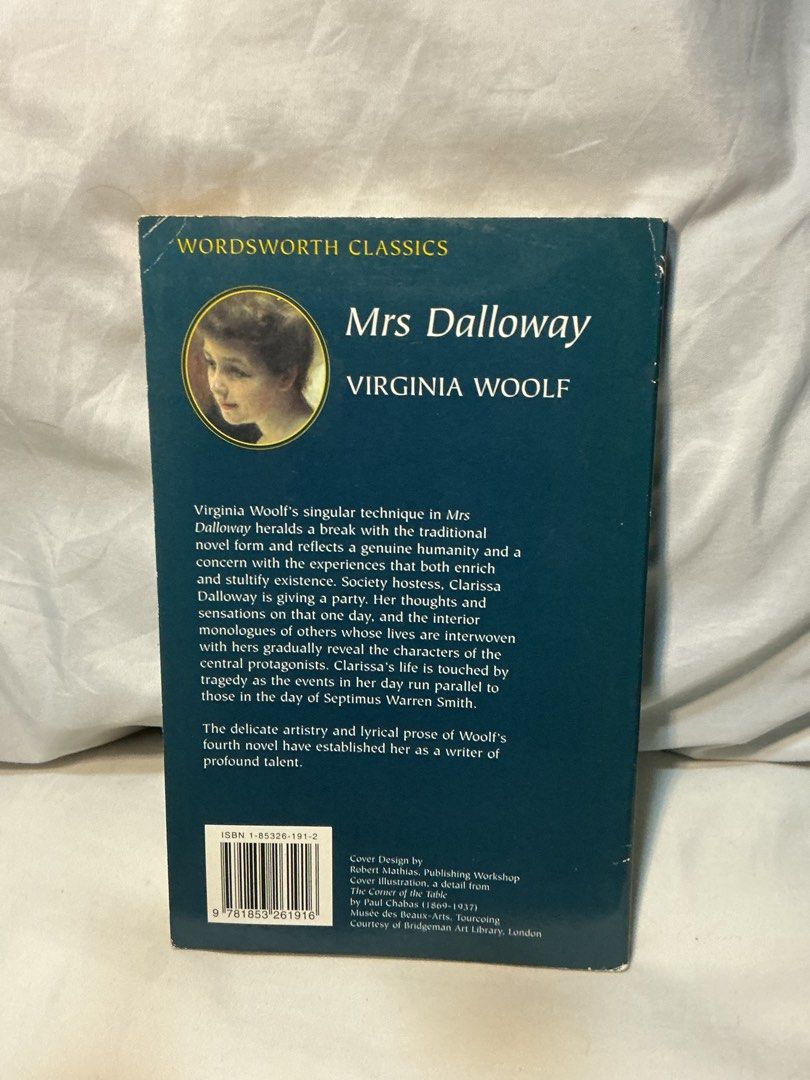 Mrs. Dalloway by Virginia Woolf (Category: Storybooks) located in Cavite. Submitted by audreyncv (Listing ID 1428470817, Image 2). Description: Mrs Dalloway by Virginia Woolf Pretty cover Very good condition Wordsworth classics MOP: Gcash MOD: J&T Lalamove if nearby Location: Imus, Cavite.
