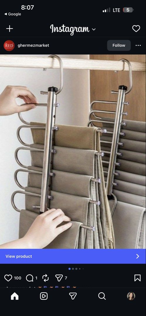 Multi-Layer Pants Hanger (Category: Hooks & Hangers) located in Angeles City. Submitted by clmsnw01 (Listing ID 1428564832, Image 1). Description: Multi-layer pants hanger is designed to maximize closet space. It features a sturdy metal construction with multiple tiers for hanging pants, skirts, or other garments. The design allows for easy access and organization of your clothes..