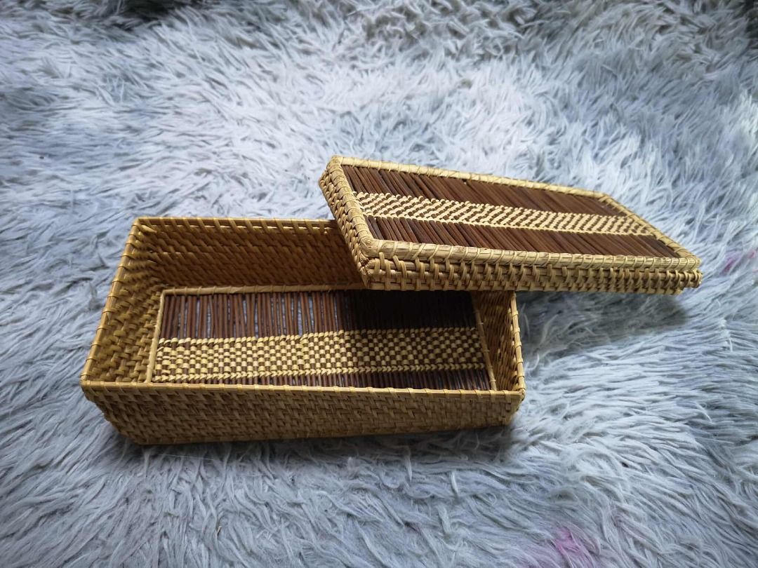 Native Handwoven Storage Basket (Category: Storage Boxes & Baskets) located in Santa Cruz. Submitted by jmy_surplus.2 (Listing ID 1428571408, Image 2). Description: Size ; L - 13 W - 24 H - 10 Color ; Brown Type ; Storage Brand ; No brand Material ; Bamboo Style ; Handwoven Storage JMA JMY 5 Batch #195.