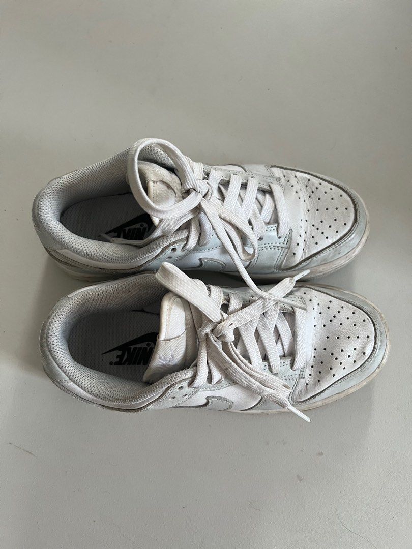 nike dunks white and gray (Category: Sneakers) located in Mandaue City. Submitted by user3234 (Listing ID 1428599317, Image 2). Description: size 35.
