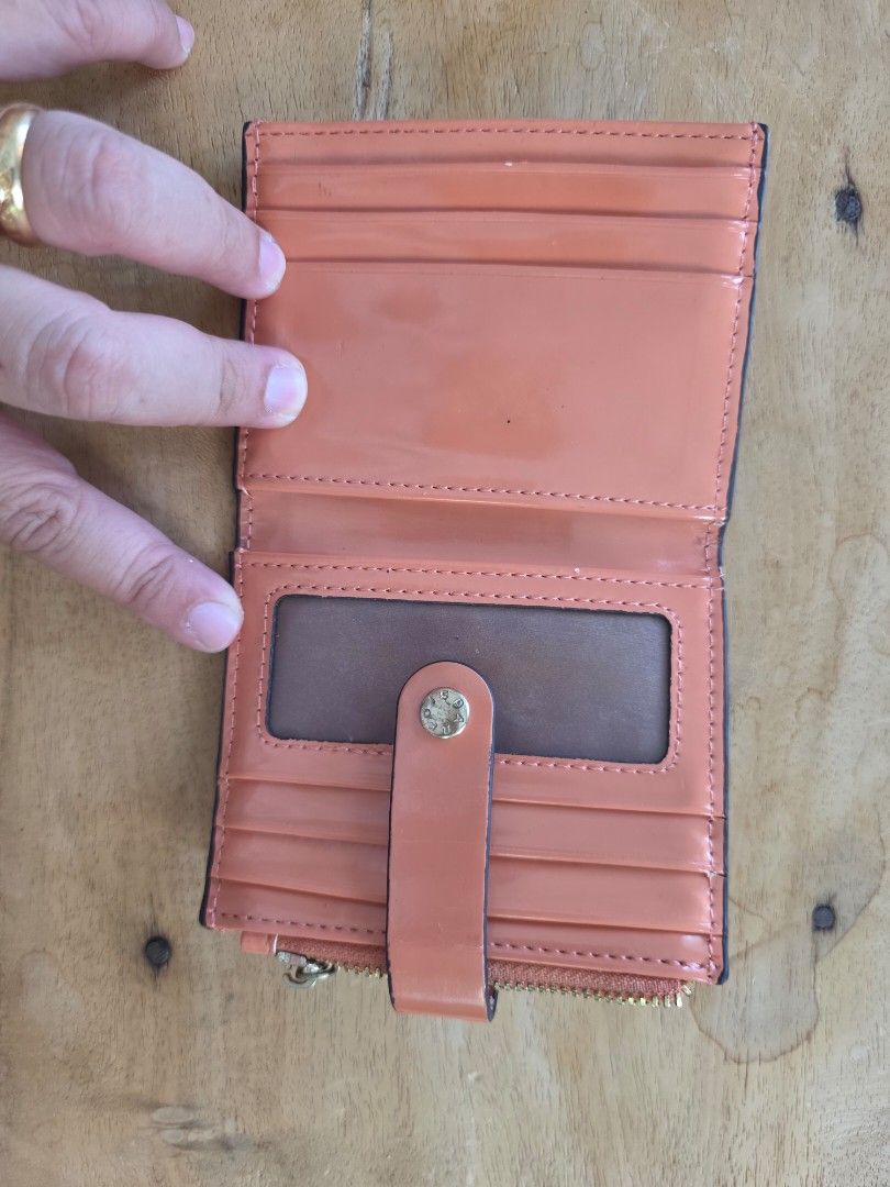 Peach-colored Card Wallet with Zipper (Category: Wallets & Card holders) located in Cebu City. Submitted by mtdsala (Listing ID 1428578154, Image 3). Description: Decluttering. Fairly used with signs of usage..