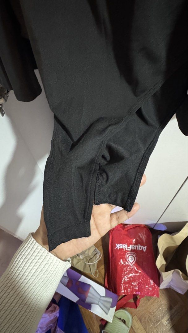 SHEIN Black Bodysuit with Bell Sleeves Plus Size (Category: Others Tops) located in Pasig City. Submitted by gbrllsph (Listing ID 1428595124, Image 3). Description: Medium seen on tag but can fit 3XL-5XL. Never used, fitted twice pero sobrang laki kasi talaga. Plus size talaga. Nice quality! Stretchy, comfortable fabric and snap closure at the bottom.