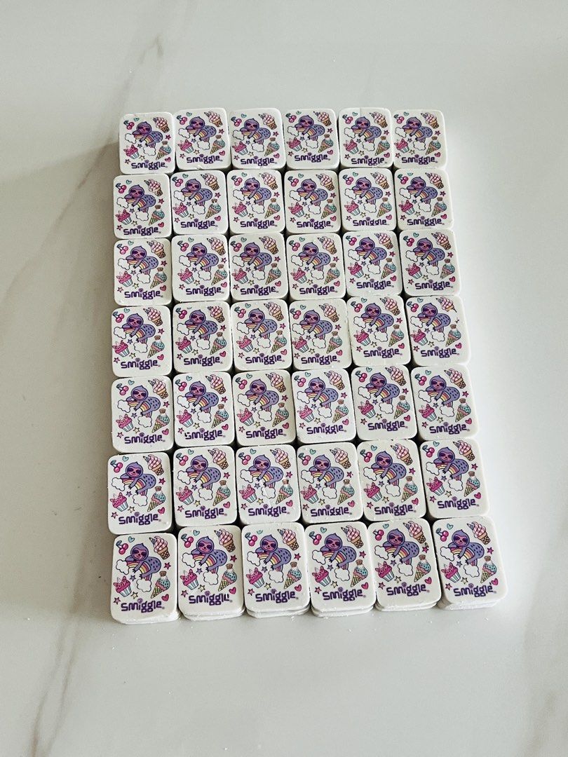 Smiggle School Children’s Erasers (Category: Stationery & School Supplies) located in Singapore. Submitted by keepsakes_mama_shop_sg (Listing ID 1428452201, Image 1). Description: We have 42 erasers in all. All new and unused. Take all for $14. Each is less than $0.35 ! Great to give as part of the party goodies or as a small reward etc. .