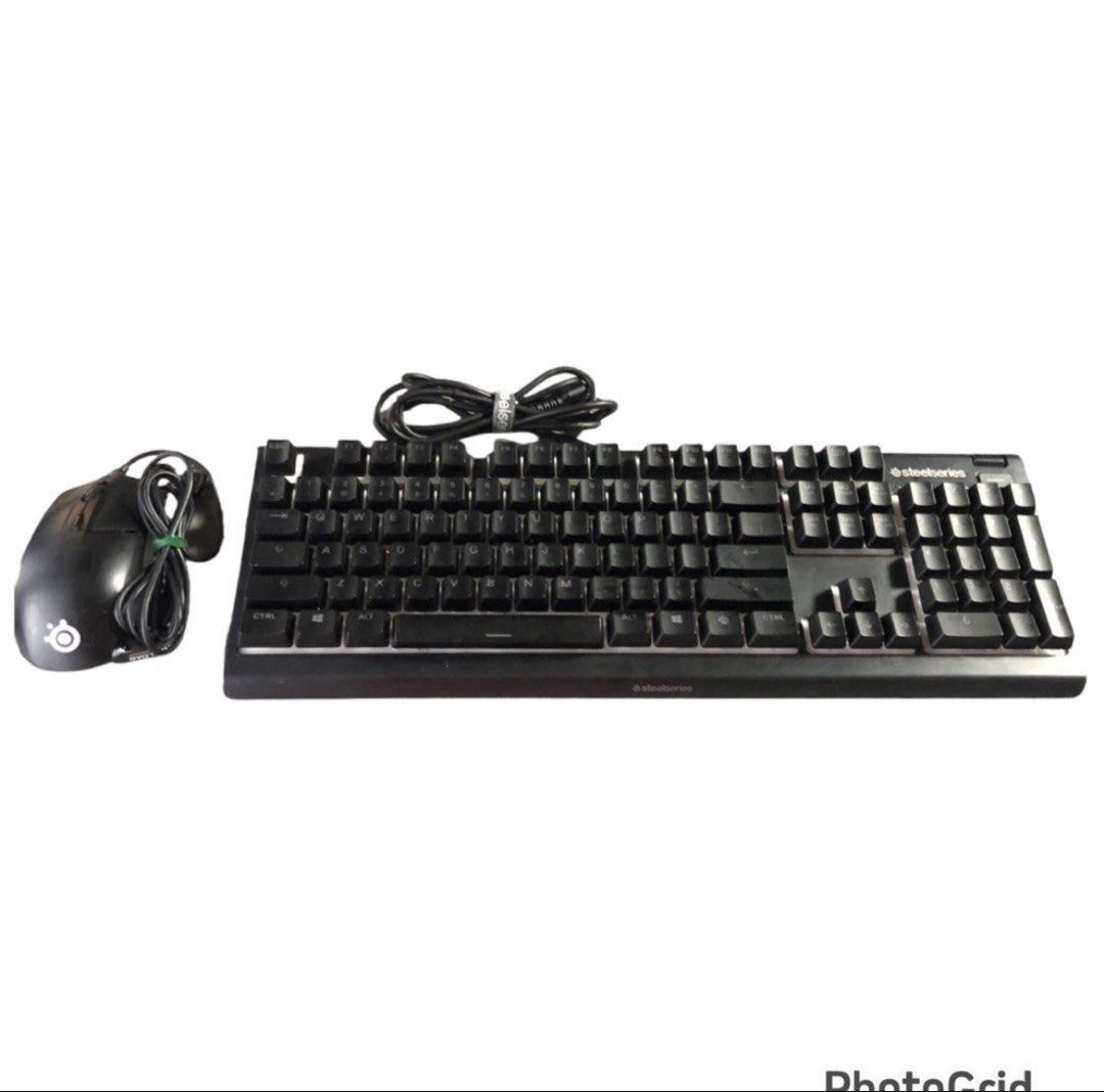 SteelSeries Apex 3 TKL gaming keyboard and Mouse (Category: Computer Keyboard) located in Pasig City. Submitted by califinestcollectibles (Listing ID 1428506810, Image 3). Description: SteelSeries Apex 3 TKL gaming keyboard and Mouse EL#552 Keyboard (Model No: KB-00014) Mouse (Model No: M-00018) No Box Issue: Plss see in the photos posted Original/Authentic From USA Actual and Detailed Pictures are Posted Pick Up at One Oasis condominium ortigas 