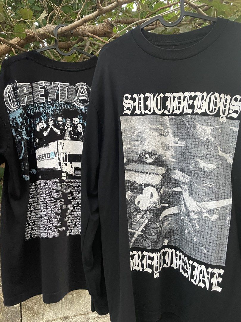 Suicideboys Greyday Graphic Tees (Category: Tshirts & Polo Shirts ) located in Calamba. Submitted by notyourhypeshop (Listing ID 1428588914, Image 2). Description: $uicideboy$ g59 longsleeve and shirt merch tee both size large limited release .