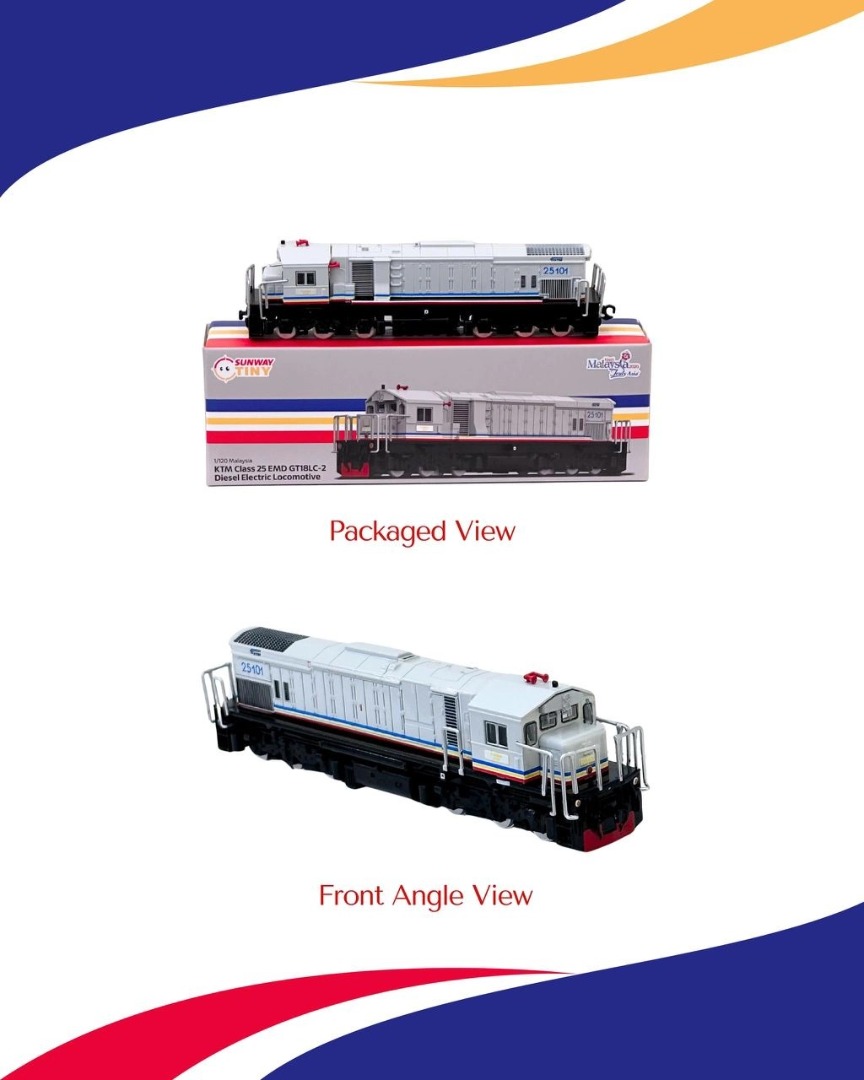 Sunway Tiny Toys 1/120 Diecast Malaysia KTM Class 25 EMD GT18LC-2 ...