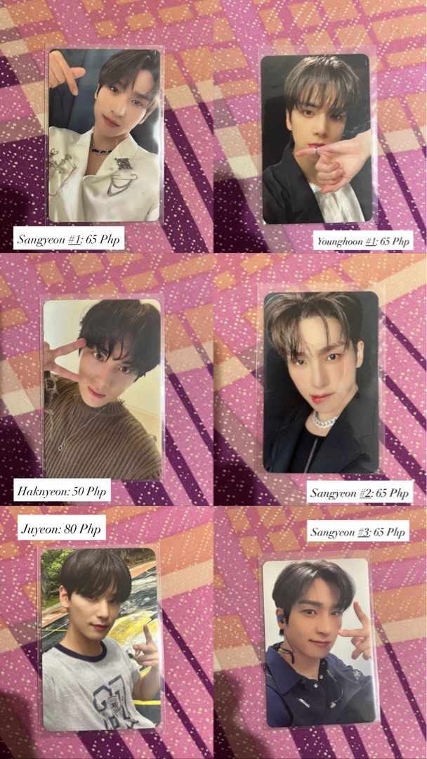 The Boyz Official Photocards (Category: K-Wave Merchandise) located in Batangas. Submitted by reesish (Listing ID 1428438064, Image 1). Description: No damages All in good condition The prices are indicated on the picture TAKE ALL FOR 500 PHP ‼️‼️.