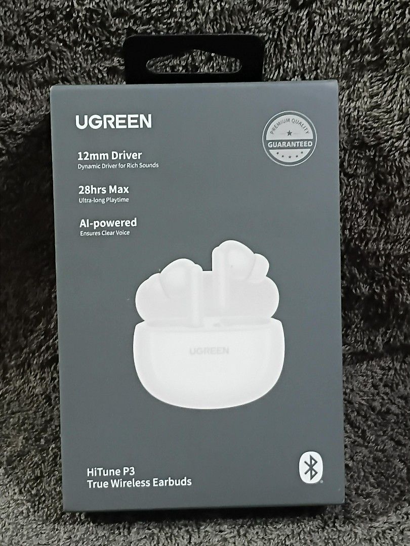 UGREEN HiTune P3 True Wireless Earbuds (Category: Earphones) located in Manila. Submitted by chinggayg.190 (Listing ID 1428603881, Image 1). Description: Upgrade your audio experience with the UGREEN HiTune P3 True Wireless Earbuds—your perfect everyday companion for music, calls, and entertainment! Featuring powerful 12mm dynamic drivers, these earbuds deliver rich bass, clear vocals, and immersive sound whether you're commuting, working, or rel