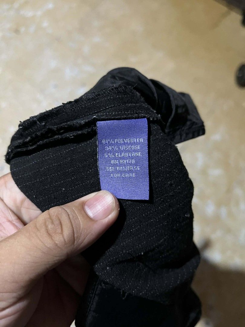 Vivienne Tam Black Pants Size 8 (Category: Other Bottoms) located in Cabanatuan. Submitted by chinithou (Listing ID 1428438593, Image 3). Description: Black pants by Vivienne Tam. The pants are size 8 and made in China. The material composition is 64% Polyester, 34% Viscose, and 2% Elastane. Features a wide leg design. Care instructions include cool iron and dry clean..