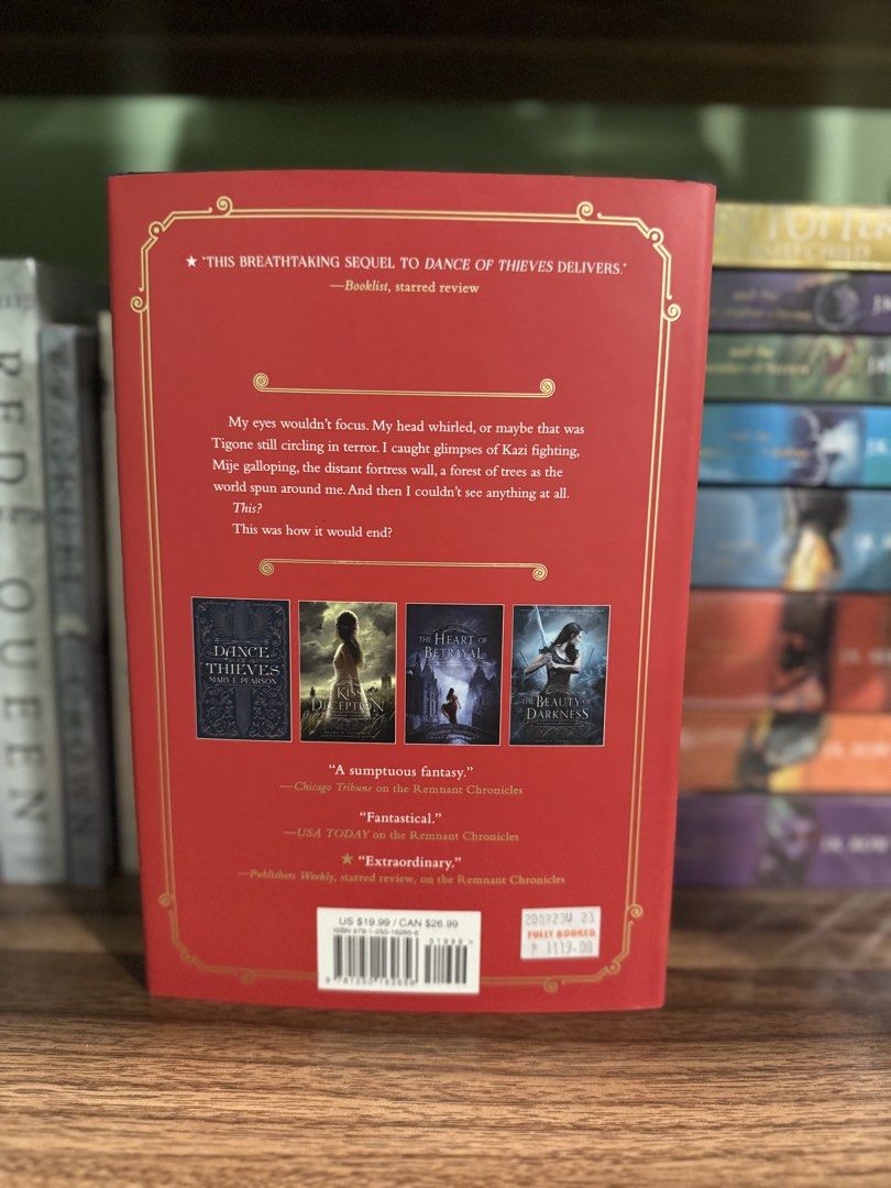 Vow of Thieves by Mary E. Pearson (Hardbound) (Category: Storybooks) located in Rizal. Submitted by marga911 (Listing ID 1428554042, Image 2). Description: Item: Vow of Thieves by Mary E. Pearson (Hardbound) *Bought from Fully Booked 📌Reason for selling? - Currently decluttering :) 📌Meet-up or delivery? - Open po ako for both 😊 📌Where is the meet-up location? - We can negotiate po but most of the time I’m either around UST area or Taytay, Riz