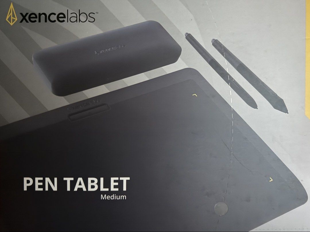 Xencelabs Pen Tablet Medium (Drawing Pad) (Category: Android) located in Bacoor. Submitted by my.closetheaven (Listing ID 1428449614, Image 1). Description: Xencelabs Pen Tablet Medium. Includes the tablet, two pens, pen case, drawing glove, USB cable, and pen nibs. The tablet features a large drawing area and is designed for professional use. It comes with two pens of different sizes and is compatible with wireless or USB connection. RFS: di na 