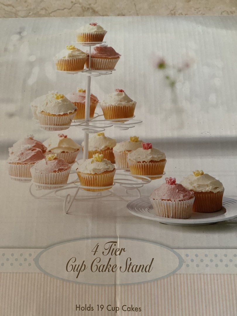 4-Tier Cupcake Stand - Holds 19 Cupcakes