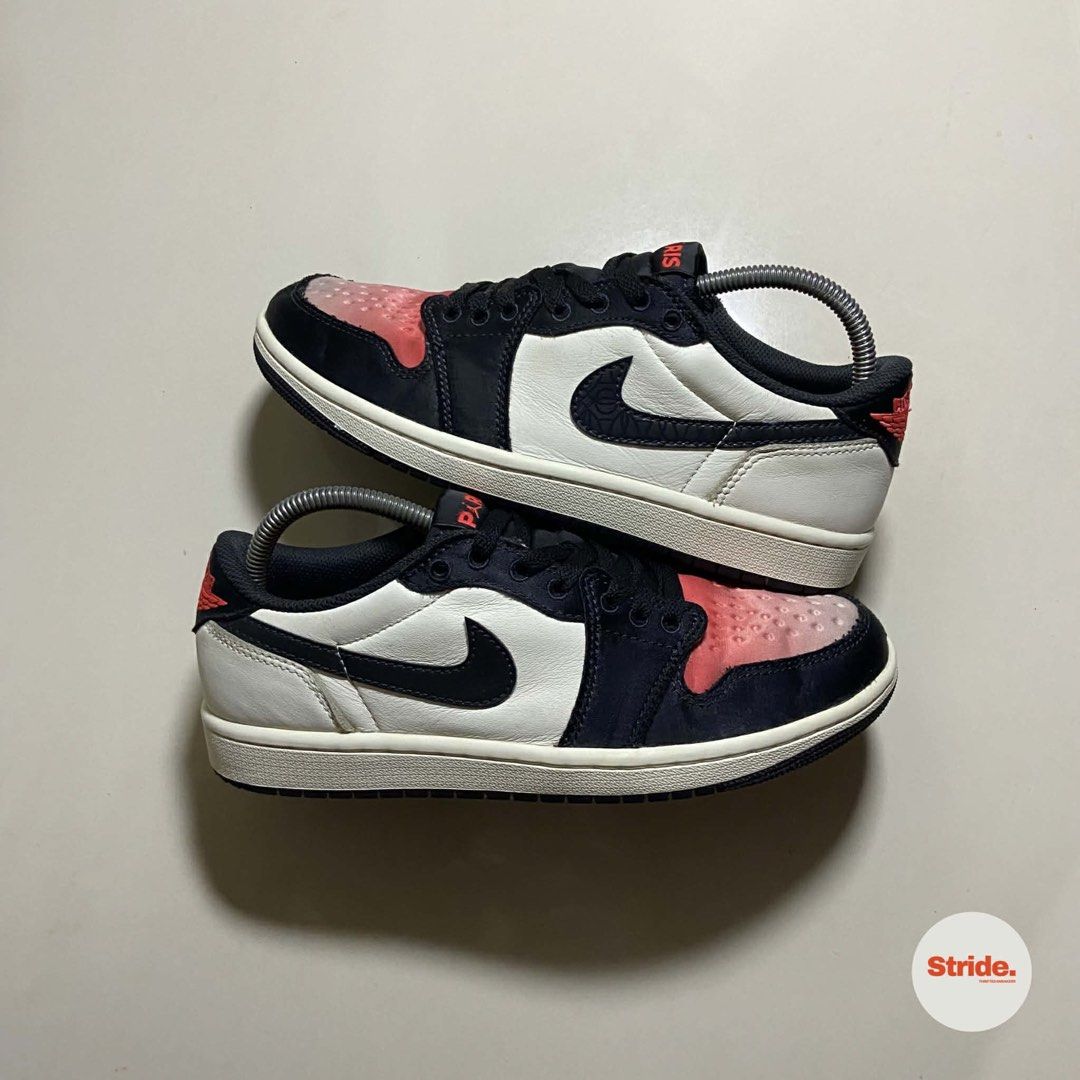 Air Jordan 1 Low OG Paris Saint-Germain (Category: Sneakers) located in Iligan City. Submitted by strideph (Listing ID 1428714323, Image 1). Description: FS! Thrifted Pair J1 Retro Low OG Paris Saint-Germain Size: 7.5 US / 40.5 EUR / 25.5 CM Condition: Excellent 1299 only.