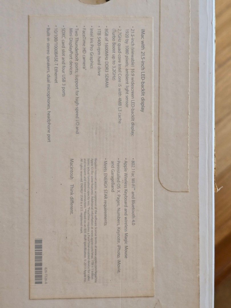 Apple iMac 21.5" (Late 2013) Full Set with Box413256629083197448