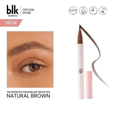 BLK Cosmetics Waterproof Microblade Brow Pen - Natural Brown (Category: Makeup) located in Cabuyao City. Submitted by tomeoe (Listing ID 1428624006, Image 1). Description: NATURAL BROWN TAUPE.