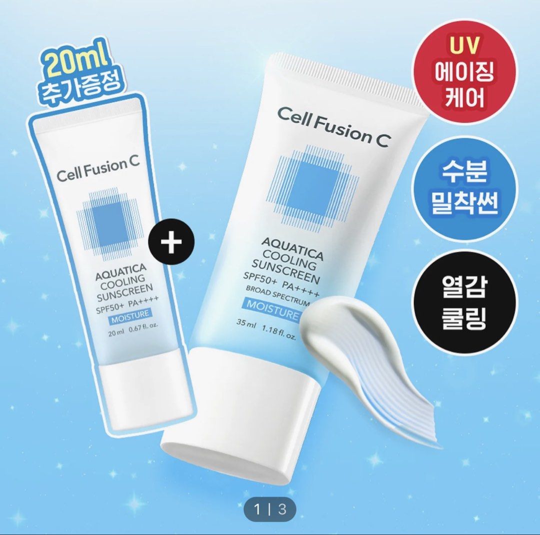 Cell Fusion C Sunscreen 35ml (+20ml ) (Category: Face Care) located in Pasay City. Submitted by zette_ (Listing ID 1428781826, Image 3). Description: 💯% FROM OLIVE YOUNG 💯% AUTHENTIC FROM SOUTH KOREA ✔️Cell Fusion C Dark Spot Toning Sunscreen 35ml Set (+20ml) ✔️Cell Fusion C Aquatica Cooling Sunscreen 35ml Set (+20ml) .