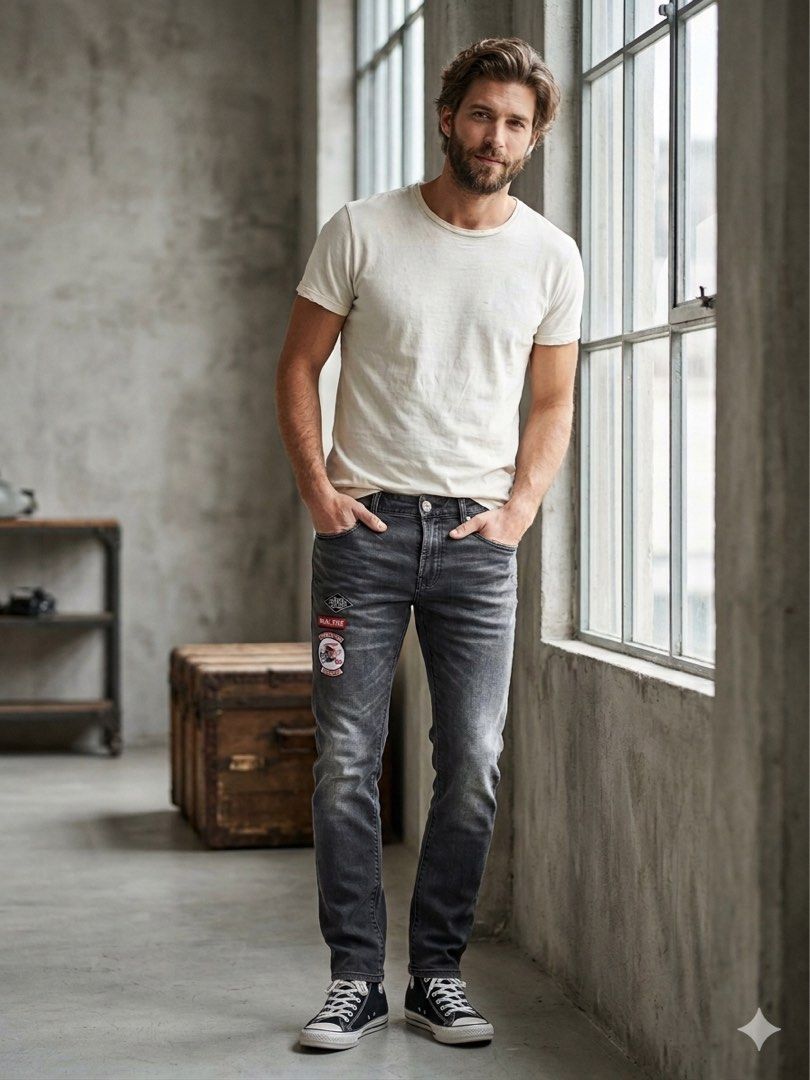 Chevignon Slim Straight Jeans - W31-L32 (Category: Jeans) located in Daraga. Submitted by cariboy_1125 (Listing ID 1428623563, Image 1). Description: size 31 on tag (31-34x42) semi-stretch.