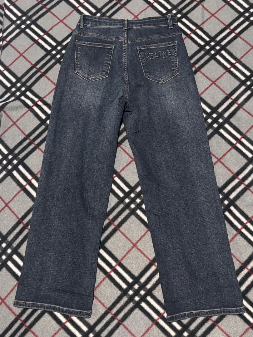 Dark Wash Straight Leg Jeans (read description) (Category: Jeans) located in Caloocan City. Submitted by ___keisells (Listing ID 1428766175, Image 3). Description: Note: 1. PAYO (Pay As You Order) 2. Late Payment Fee: ₱25 a day 3. I WILL NOT entertain slow inquiry Item description: Dimensions: L: 96cm W:34cm Leg Width: 24cm Issue/s: none MOP: Gcash Available MOD: Same Day Delivery only within MM.