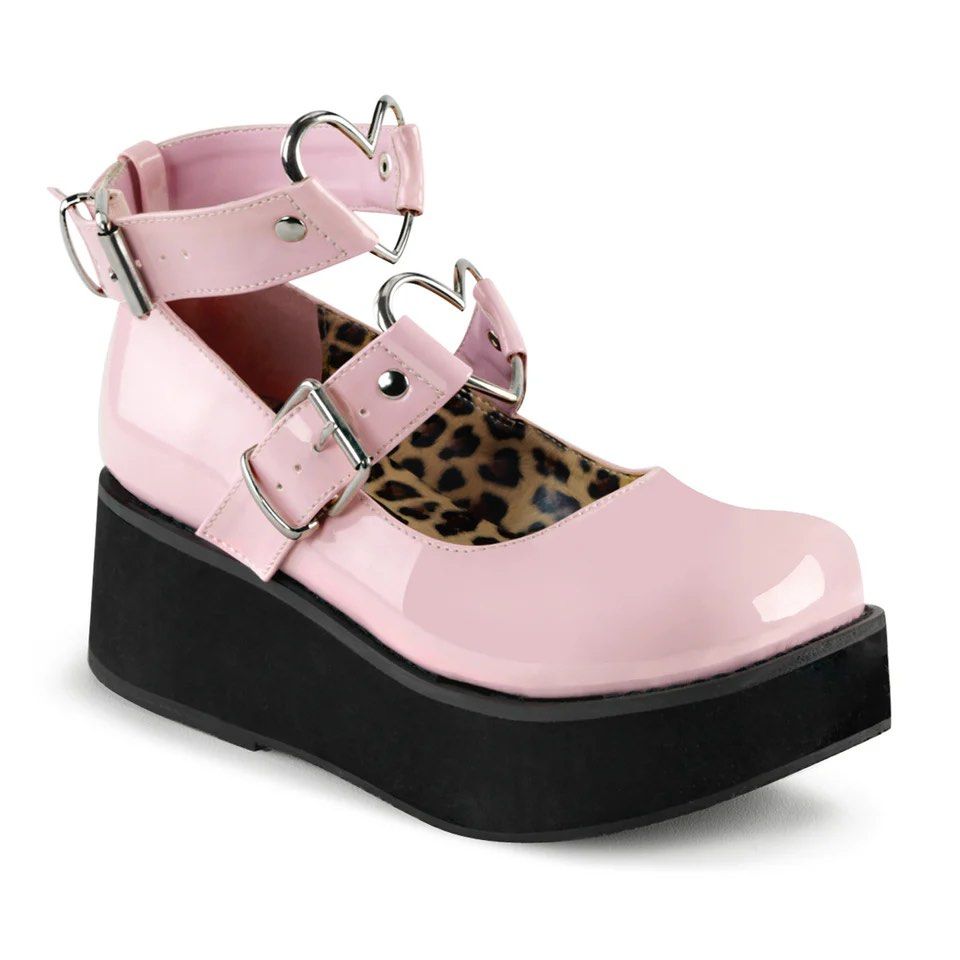 Demonia Pink Platform Mary Janes (Category: Loafers) located in Las Pinas. Submitted by gg_1968 (Listing ID 1428793133, Image 2). Description: - so comfy, one of my favorite shoes! just add cushion - rfs: decluttering - 6.5 tags: lolita, doll, cottagecore, kawaii.