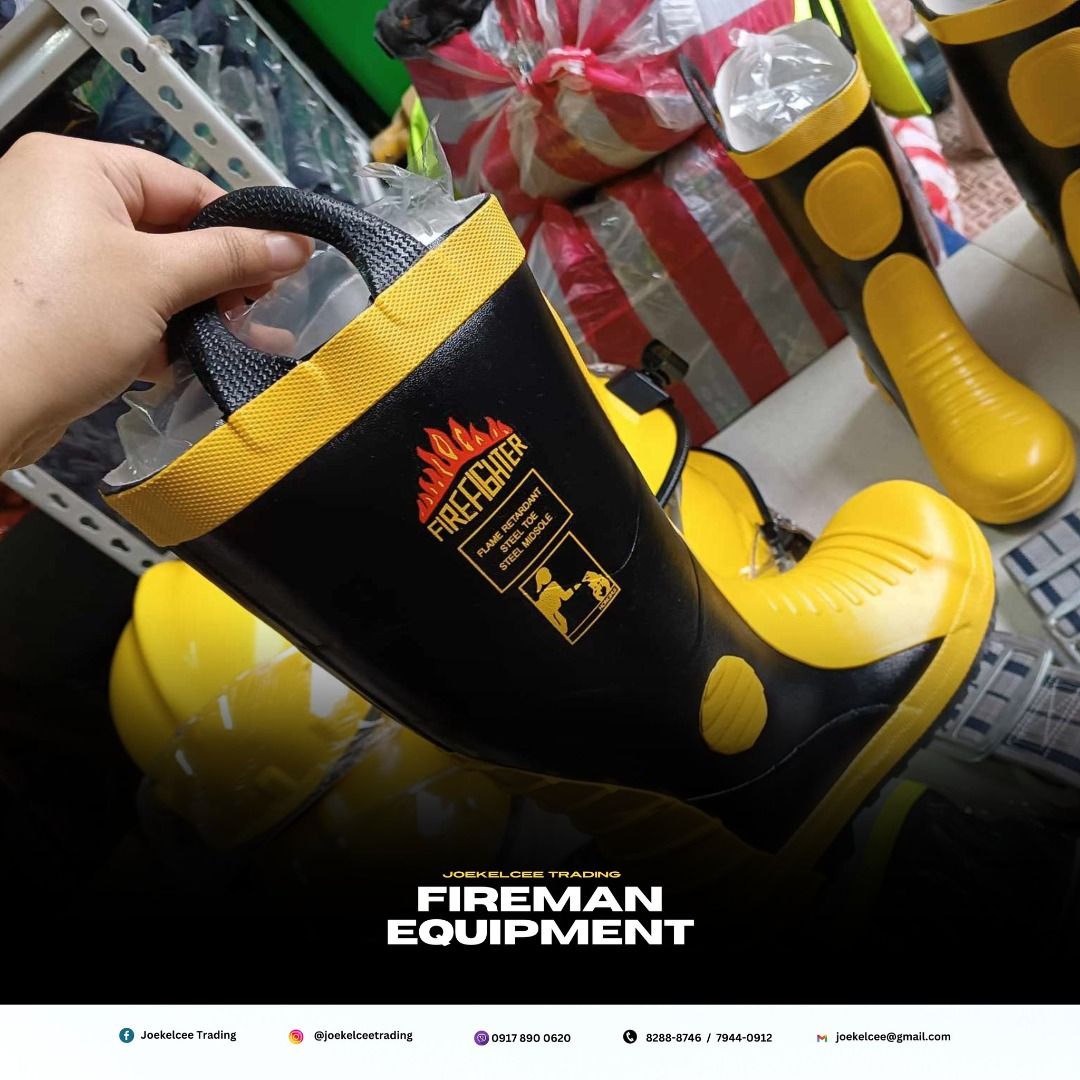 FIREMAN SUIT (Category: Industrial Equipment) located in Caloocan City. Submitted by ge120797 (Listing ID 1428617673, Image 2). Description: FIREMAN SUIT SET SET INCLUDE: JACKET, PANTS, BOOTS, GLOVES,BELT, HELMET. • JOEKELCEE TRADING • • SON & JOE SAFETY GEARS TRADING • • 🏭 Direct Supplier & Manufacturer • 💰 Lowest Price in the Market • 🚚 Fast Delivery • 💬 Free Quotation Available 💯 % Legit Dealer supplier 💯 % guaranteed heavy duty 💯 % nat