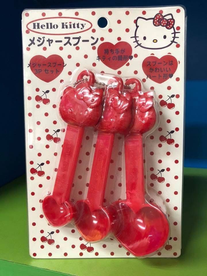 Hello Kitty I Love HK Red Kitchen Measuring Spoon Set (Category: Bakeware) located in Quezon City. Submitted by eolshop (Listing ID 1428793486, Image 3). Description: Hello Kitty I Love HK Red Kitchen Measuring Spoon Set Sanrio Japan Brand New.