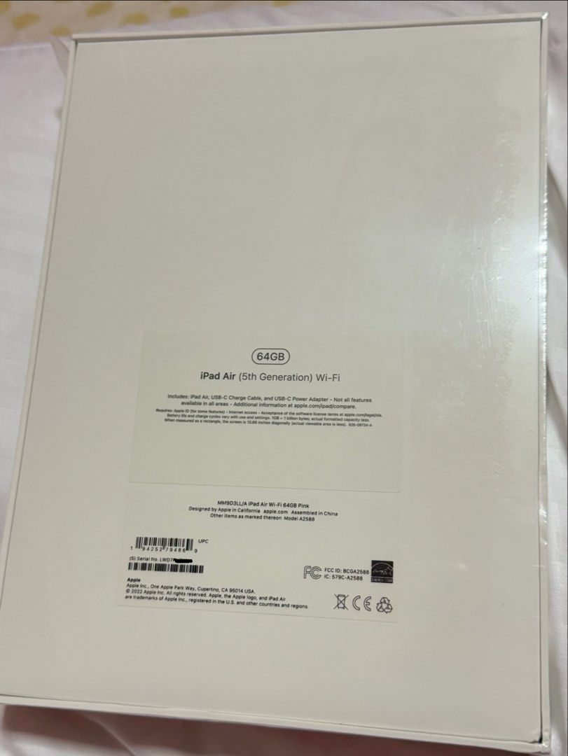 Ipad Air M1 (Category: iPad) located in Cainta. Submitted by emille627 (Listing ID 1428644138, Image 2). Description: Selling Brandnew and Sealed Authentic -Apple Ipad Air M1 5th gen Wifi 64gb light pink color -Apple pencil 2nd gen opened unused. Bundled for 23,000 pesos only. Great for gift! Last price already. .