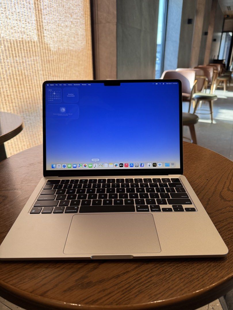 MacBook Air 13-inch M3 2024 (Category: Laptops & Notebooks) located in Mabalacat. Submitted by techafford (Listing ID 1428673929, Image 1). Description: MacBook Air features a 13-inch display and is powered by an Apple M3 chip with 16GB of memory. It has a 256GB storage capacity. The laptop runs on macOS Tahoe 26.3. The battery maximum capacity is 98%..