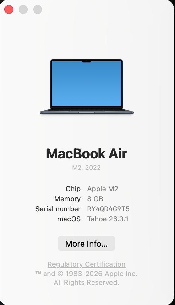 MacBook Air M2 2022 - 8GB RAM412407853755944964