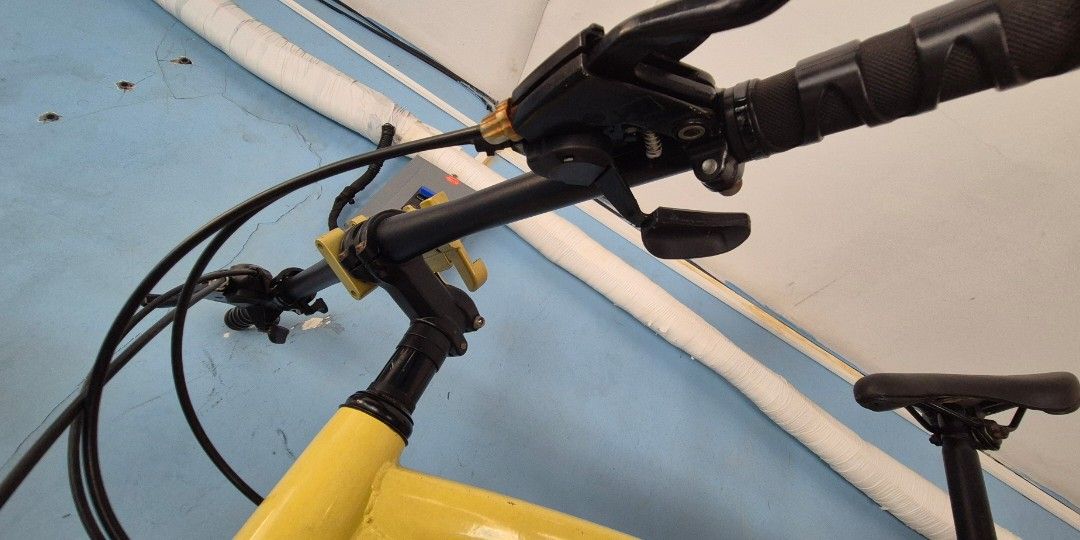 MACCE bike (Category: Bicycles) located in Manila. Submitted by patrickoca46729 (Listing ID 1428724952, Image 2). Description: • Brand: MACCE • Bike Type: Hardtail Mountain Bike (MTB) • Frame: Painted yellow, likely high-carbon steel • Suspension: Front suspension fork (standard coil spring, great for light trails and bumpy roads). • Drivetrain/Gears: 21-Speed (3x7 setup). It has a 7-speed freewheel in the back and integrated trigger shifters on 