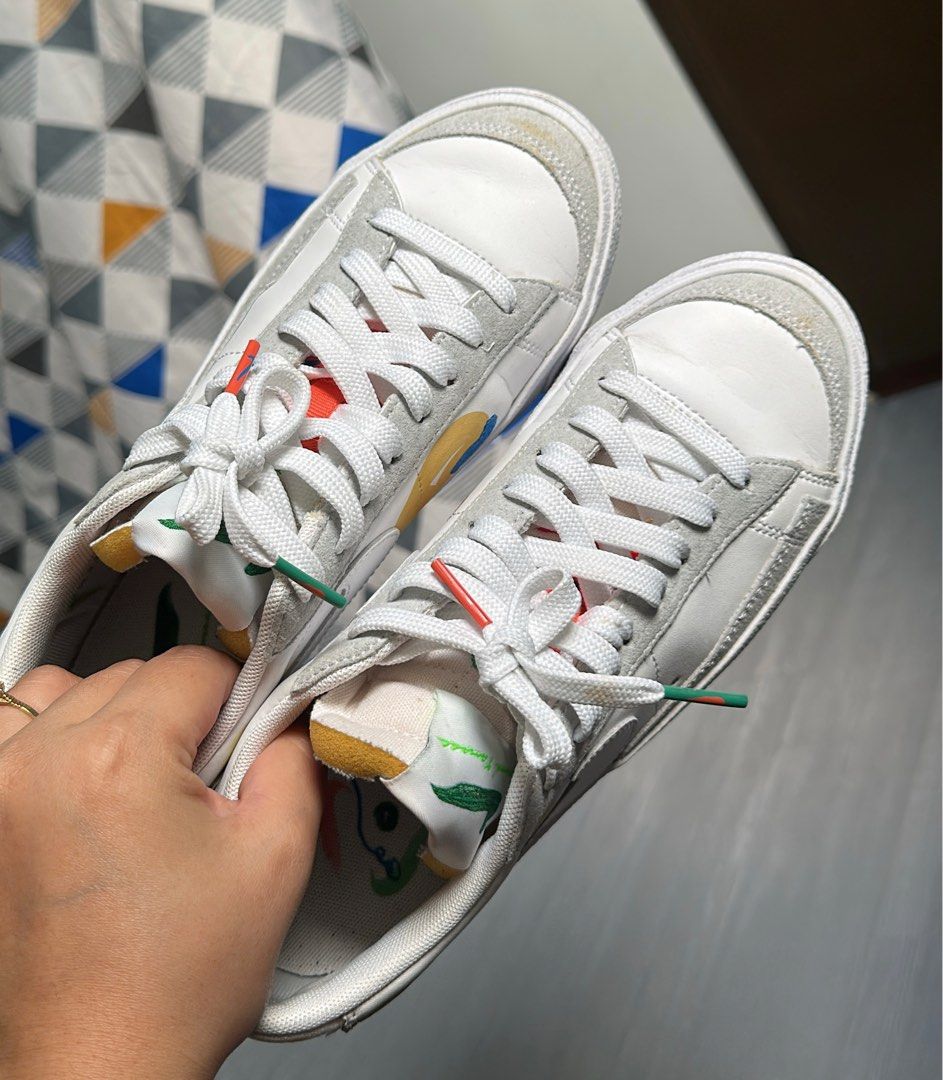 Mayumi Yamase x Blazer Low '77 Flyleather (Category: Sneakers) located in Taguig. Submitted by nicoyyyyy (Listing ID 1428704663, Image 1). Description: US 6 M (Lady owned) UK 5.5 EUR 38.5 24cm Used 3x-5x Original Price: 8k+ Selling Price: 6k Location: Binangonan Rizal Gcash payment first before booking lalamove po, thank you :).
