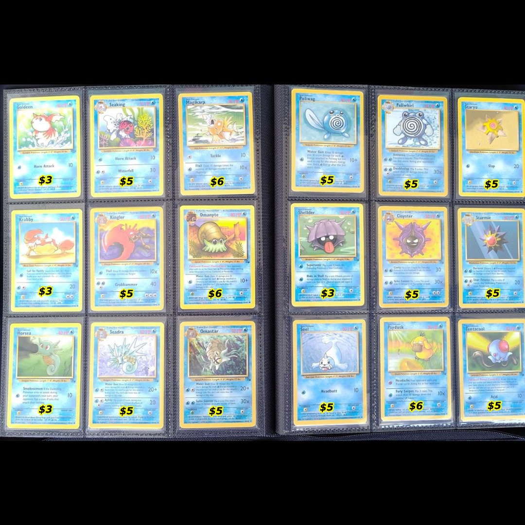 Pokemon Base Set / Jungle / Fossil - Common/Uncommon/Rare Vintage Cards ...