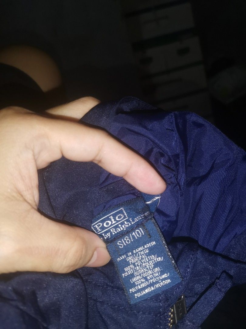 Polo Ralph Lauren Navy Jacket S (8/10) (Category: Coats, Jackets and Outerwear) located in Manila. Submitted by mrpalkups666 (Listing ID 1428608887, Image 2). Description: Small on tag .
