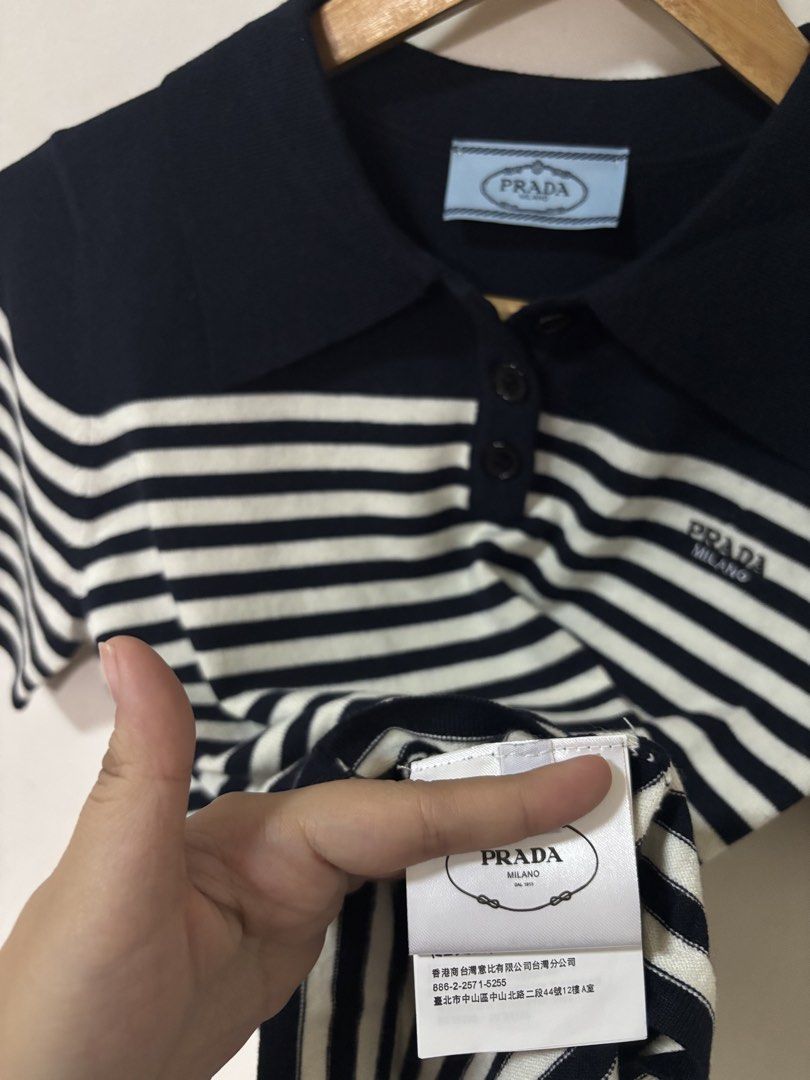 Prada stripe top (Category: Luxury Apparel) located in Bacolod City. Submitted by sheenlythingsforyou (Listing ID 1428621364, Image 3). Description: Rare and good as bnew.