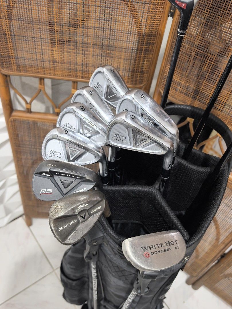 PRGR GOLF SET FOR BEGINNERS (Category: Golf) located in Caloocan City. Submitted by ace2729 (Listing ID 1428790466, Image 3). Description: PRGR ID GOLF SET FOR BEGINNERS DRIVER: PRGR ID 10.5° SR WOOD: PRGR ID #3-15° S FLEX WOOD:PRGR ID #7-21° SR FLEX PRGR ID NABLA BLACK IRONS 5,6,7,8,9,P & PRGR ID RS WEDGE 51° , CALLAWAY X SERIES JAWS WEDGE 58° & WHITE HOT PUTTER STEEL SHAFT 85g SR FLEX BAG: ANEW STAND BAG ALL ARE EXCELLENT CONDITION LOCATION:PUN