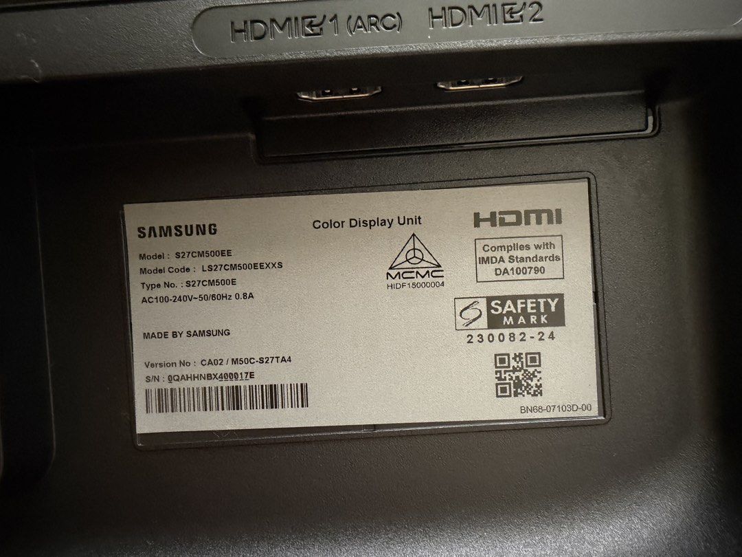 Samsung S27CM500EE 27-inch Monitor with Remote, Computers & Tech, Parts ...