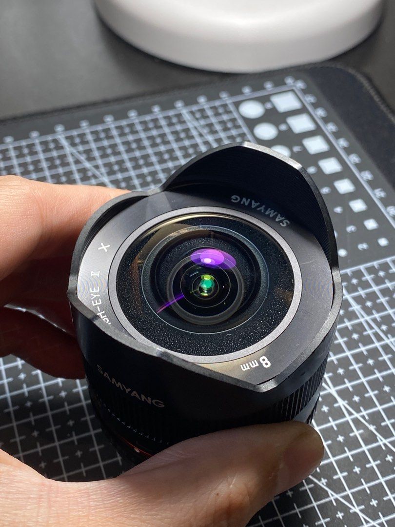 Samyang Fujifilm Lenses (Category: Lens & Kits) located in Manila. Submitted by 12121221 (Listing ID 1428652579, Image 1). Description: Samyang 8mm F2.8 Fisheye ultrawide - 3,500php No issues. Includes the Box and caps. Disposable Lens - 800php No issues. Both are negotiable. .