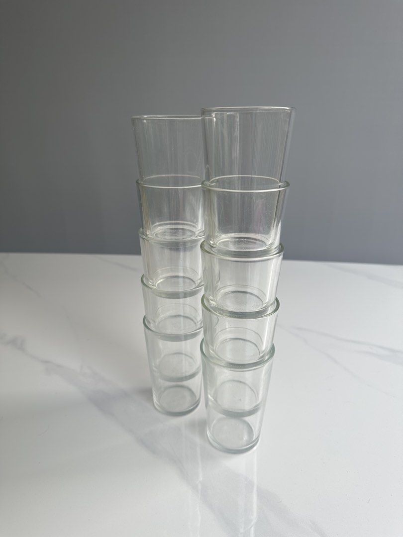 Set of 10 Clear Drinking Glasses455028567274301441