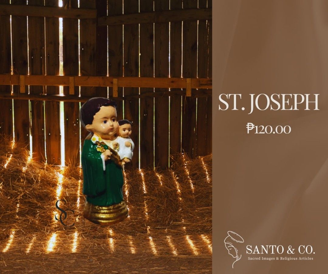 St. Joseph Chibi (Category: Religious Items) located in Caloocan City. Submitted by santo_coph (Listing ID 1428612998, Image 2). Description: "I do not remember even now that I have ever asked anything of St. Joseph which he has failed to grant." — St. Teresa of Avila 🌹 Following his recent Solemnity, we are now officially offering our St. Joseph Chibi, a beautiful reminder of the quiet strength and devotion of the Pillar of Families. ⛪️✨ Materi
