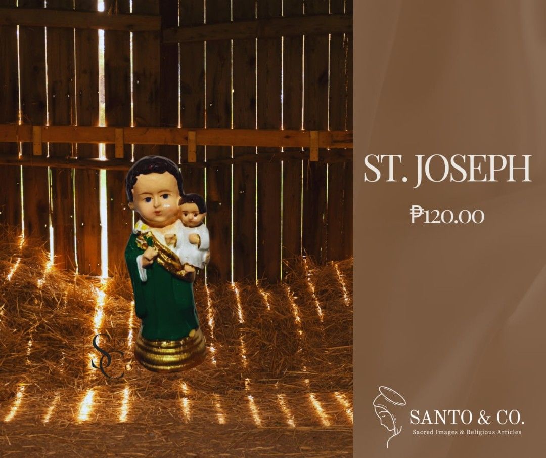 St. Joseph Chibi (Category: Religious Items) located in Caloocan City. Submitted by santo_coph (Listing ID 1428612998, Image 1). Description: "I do not remember even now that I have ever asked anything of St. Joseph which he has failed to grant." — St. Teresa of Avila 🌹 Following his recent Solemnity, we are now officially offering our St. Joseph Chibi, a beautiful reminder of the quiet strength and devotion of the Pillar of Families. ⛪️✨ Materi