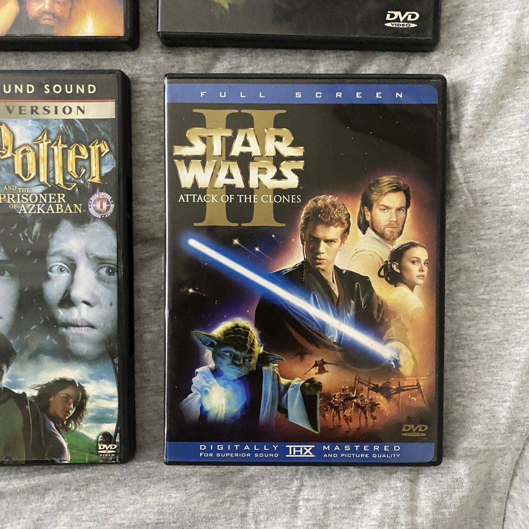 (Take all) Star Wars & Harry Potter DVD Collection (Category: CDs & DVDs) located in Taytay. Submitted by scifikiddo (Listing ID 1428779242, Image 3). Description: Collection of DVDs featuring Star Wars: Attack of the Clones and Harry Potter movies: The Sorcerer's Stone, Chamber of Secrets, and Prisoner of Azkaban. - selling these DVDs / collectibles for ₱500 as bundle. - they're originally bought in US. - no damages. - also open for take all: ₱1