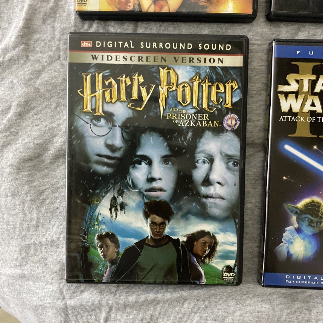 (Take all) Star Wars & Harry Potter DVD Collection (Category: CDs & DVDs) located in Taytay. Submitted by scifikiddo (Listing ID 1428779242, Image 2). Description: Collection of DVDs featuring Star Wars: Attack of the Clones and Harry Potter movies: The Sorcerer's Stone, Chamber of Secrets, and Prisoner of Azkaban. - selling these DVDs / collectibles for ₱500 as bundle. - they're originally bought in US. - no damages. - also open for take all: ₱1