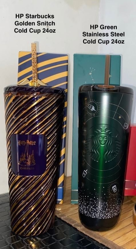 Starbucks x Harry Potter Collab Limited Edition (Category: Coffee & Tea Tableware) located in Manila. Submitted by eliosomar (Listing ID 1428151671, Image 2). Description: PM me for updated availability. Meetups only. See location below. NOT FOR SWAP. As of April 10: ⚱️ HP Golden Snitch Cold Cup - 3,600 ✅ 1 PC AVAILABLE 🧵 HP Navy 16oz Plastic Cold Cup - 4,300 ❌ SOLD OUT 🟩 HP Green 24oz Stainless Steel Cold Cup - 4,500 ✅ 1 PC AVAILABLE HP Purple