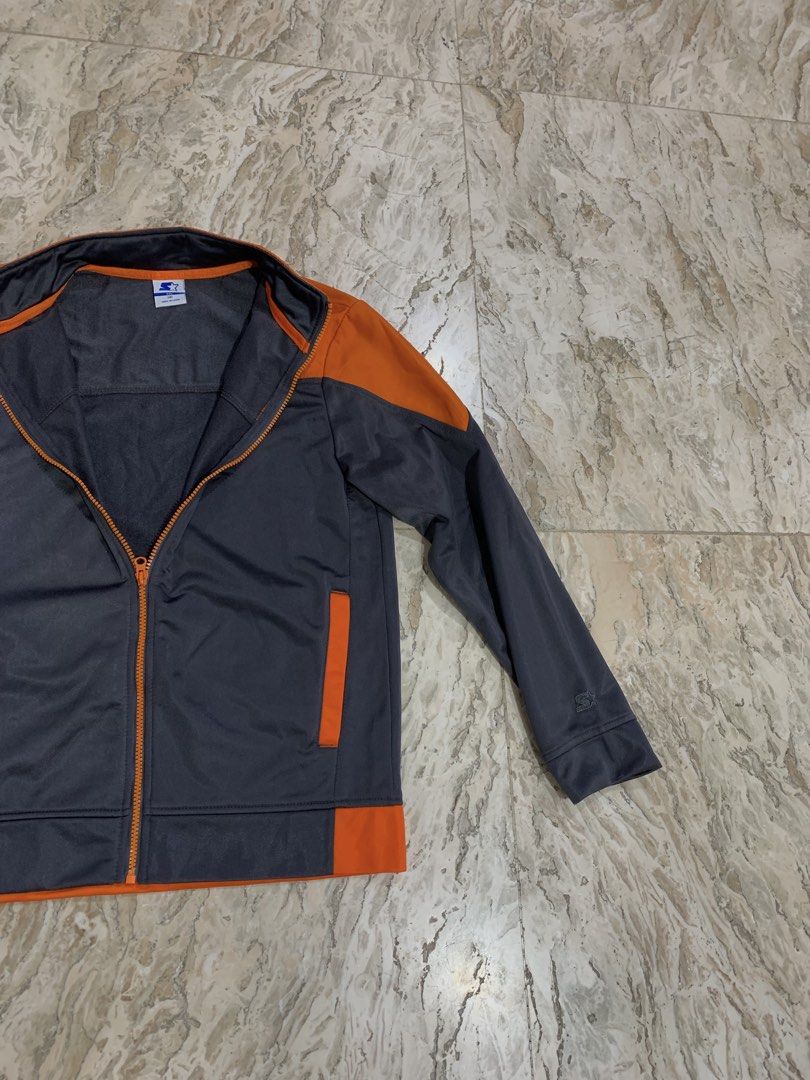 Starter Track Jacket (Category: Coats, Jackets and Outerwear) located in Cabanatuan. Submitted by sfracks (Listing ID 1428686090, Image 3). Description: Shoulder to waist: 25.5 Width: 18.5 Waist opening: 19 Shoulder to wrist: 24 Size tag: XXL Width of the sleeve: 7.5 Color may vary due to lighting Pay first before shipping Accepting Payment online only.